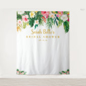 Tenture Fond de mariage tropical, accessoire de photobooth (Devant)