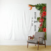 Tenture Fond de mariage Tropical Breeze Photobooth (En situation (horizontale))