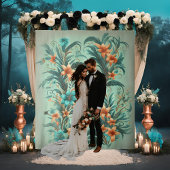 Tenture Fond de mariage Tropical Iridescence