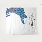 Tenture Fond de mariage unique Paon Glam & Luxe (Devant (Horizontal))