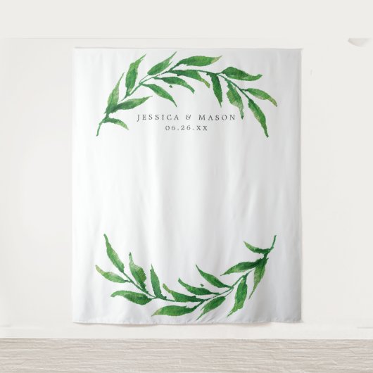 Tenture Fond de mariage verdoyant Photomaton (Devant)