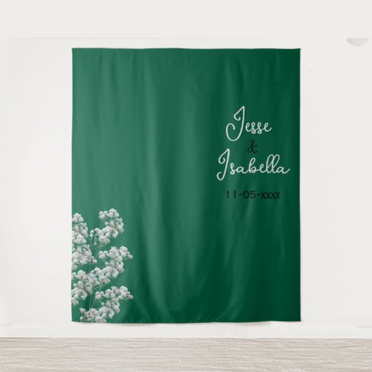 Tenture Fond de mariage vert (Devant)