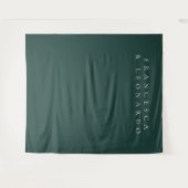 Tenture Fond de mariage vert émeraude classique simple (Devant (Horizontal))