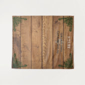 Tenture Fond de mariage vert en bois rustique celtique Cla (Devant (Horizontal))