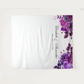 Tenture Fond de mariage violet. Fond de photobooth (Devant (Horizontal))