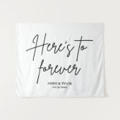 Tenture Fond de mariage "Voici pour toujours" sur mesure p (Devant (Horizontal))