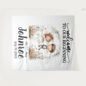 Tenture Fond de Mariage Whimsical personnalisable (Devant (Horizontal))