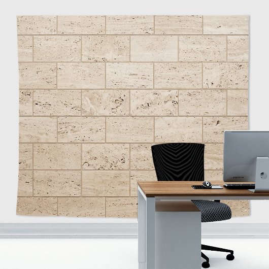 Tenture Fond de mur en blocs de pierre de travertin minima
