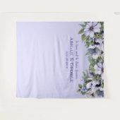 Tenture Fond de mur floral de pervenche pour mariage (Devant (Horizontal))