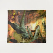 Tenture Fond de naissance Garçons Dinosaure TRex | Toile (Devant (Horizontal))