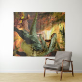 Tenture Fond de naissance Garçons Dinosaure TRex | Toile (En situation (horizontale))