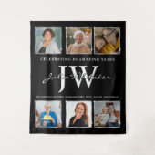 Tenture Fond de naissance personnalisé avec initiales arge (Devant)