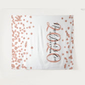 Tenture Fond de Nouvel An Rose Gold Confetti (Devant (Horizontal))