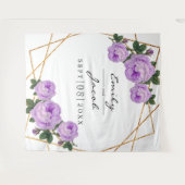 Tenture Fond de panneau photo floral géométrique pailleté (Devant (Horizontal))