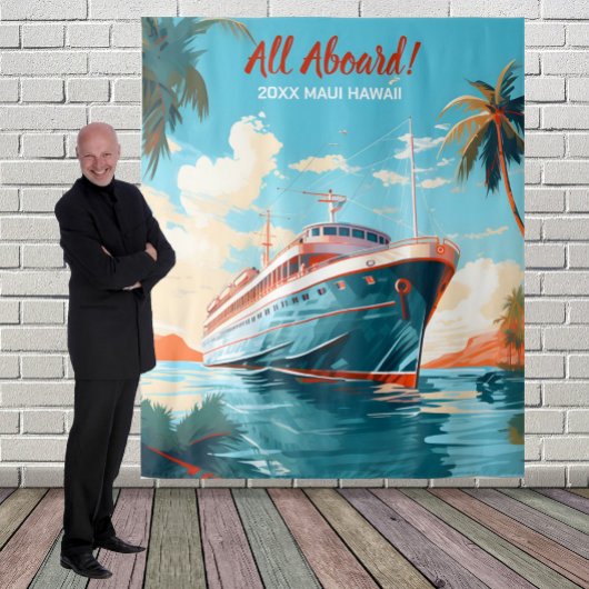 Tenture Fond de paquebot de croisière vers une destination