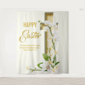 Tenture Fond de Pâques croix de lily orchidée (Devant)