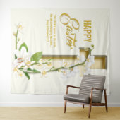 Tenture Fond de Pâques croix lys orchidée (En situation (horizontale))