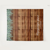 Tenture Fond de photo d'anniversaire Bois enneigé & Pin de (Devant (Horizontal))