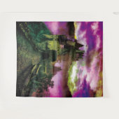 Tenture Fond de photo de château effrayant Halloween hanté (Devant (Horizontal))