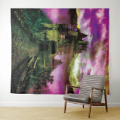 Tenture Fond de photo de château hanté Halloween effrayant (En situation (horizontale))