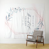 Tenture Fond de photo de douche nuptiale en rose gold (En situation (horizontale))