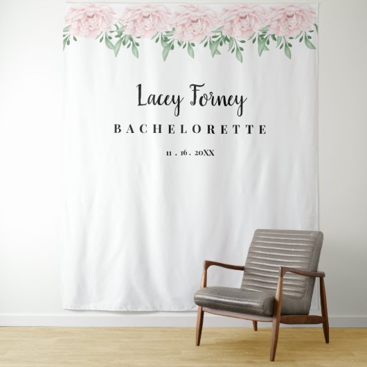 Tenture Fond de photo de fête de bachelorette à rose rose (En situation)