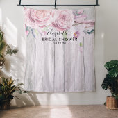 Tenture Fond de photo de Fête de Mariée Fleurs Bois Rustiq