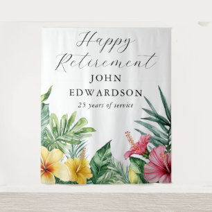 Tenture Fond de photo de fête de retraite de fleurs tropic