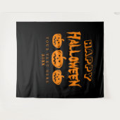 Tenture Fond de photo de fête Halloween effrayant orange n (Devant (Horizontal))