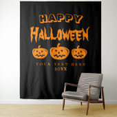 Tenture Fond de photo de fête Halloween effrayant orange n (En situation)