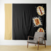 Tenture Fond de photo de mariage avec des bulles de dessin (En situation (horizontale))