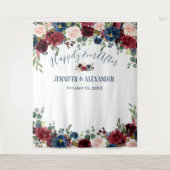 Tenture Fond de photo de mariage bleu marine Bourgogne Blu (Devant)