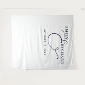 Tenture Fond de photo de mariage bleu marine élégant (Devant (Horizontal))