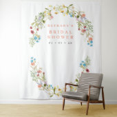 Tenture Fond de photo de mariage champêtre avec fleurs sau (En situation)