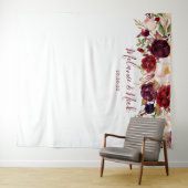 Tenture Fond de photo de mariage de verdure florale Marsal (En situation (horizontale))