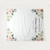 Tenture Fond de photo de mariage floral rose blush (Devant (Horizontal))