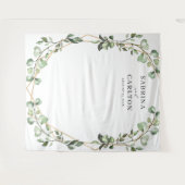 Tenture Fond de photo de mariage géométrique à feuilles d' (Devant (Horizontal))