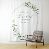 Tenture Fond de photo de mariage géométrique à verdure (En situation)