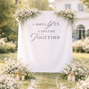 Tenture Fond de photo de mariage minimaliste « Un simple o