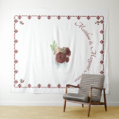 Tenture Fond de photo de mariage Rose Bourgogne (En situation (horizontale))