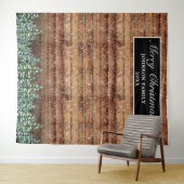 Tenture Fond de photo de Noël forêt enneigée (En situation (horizontale))