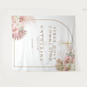 Tenture Fond de photo de première communion avec herbe des (Devant (Horizontal))