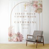 Tenture Fond de photo de première communion avec herbe des (En situation)