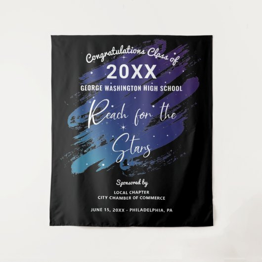 Tenture Fond de photo de remise de diplômes « Atteignez le (Devant)