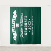 Tenture Fond de photo de remise de diplômes vert blanc mod (Devant)