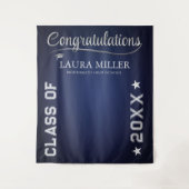 Tenture Fond de photo de remise des diplômes bleu marine e (Devant)