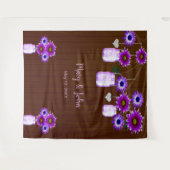 Tenture Fond de photo en pot Mason floral pourpre rustique (Devant (Horizontal))