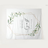 Tenture Fond de photo géométrique pour baby shower (Devant (Horizontal))