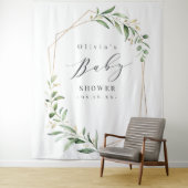 Tenture Fond de photo géométrique pour baby shower (En situation)