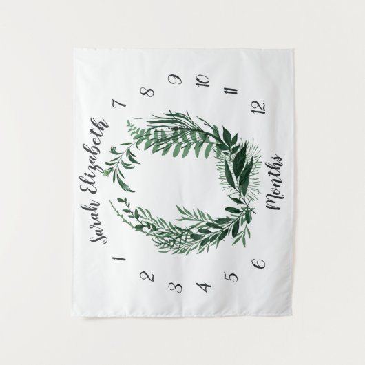 Tenture Fond de photo mensuel pour bébé en Forêt Sauvage (Devant)